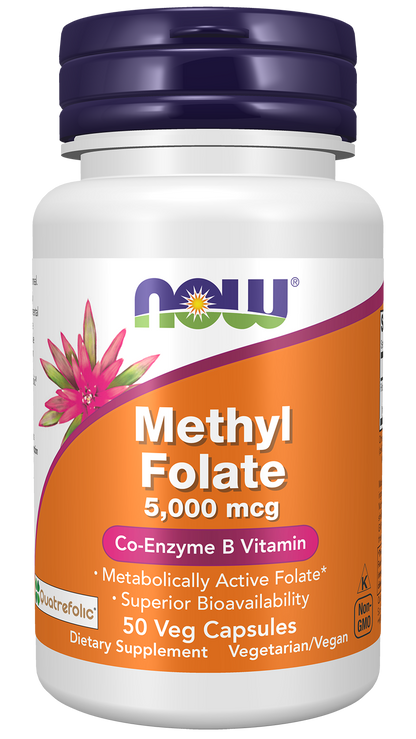 NOW Supplements, Methyl Folate 5000 mcg, 50 Veg Caps