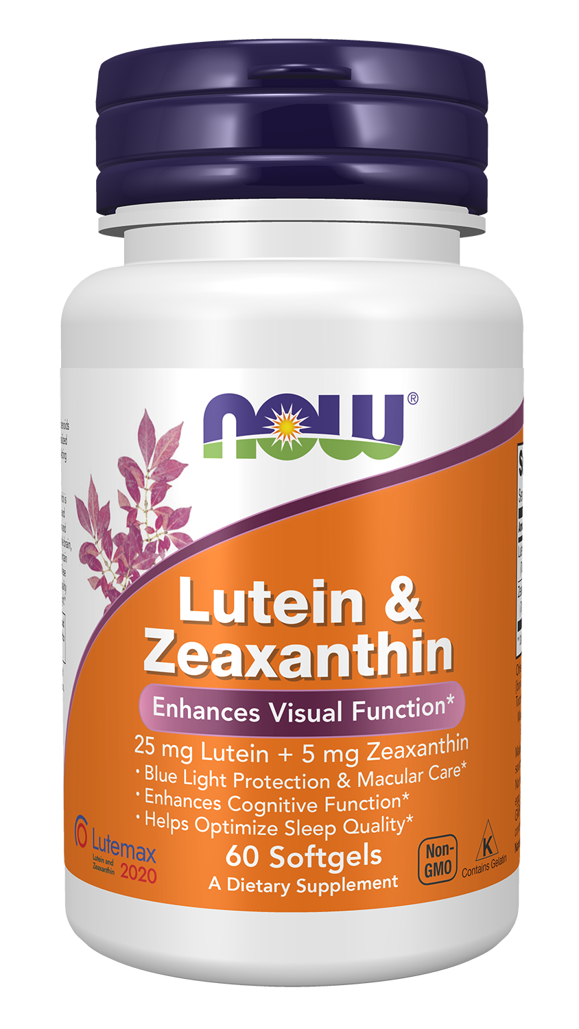 NOW Supplements, Lutein & Zeaxanthin with 25 mg and 5 mg, 60 Softgels