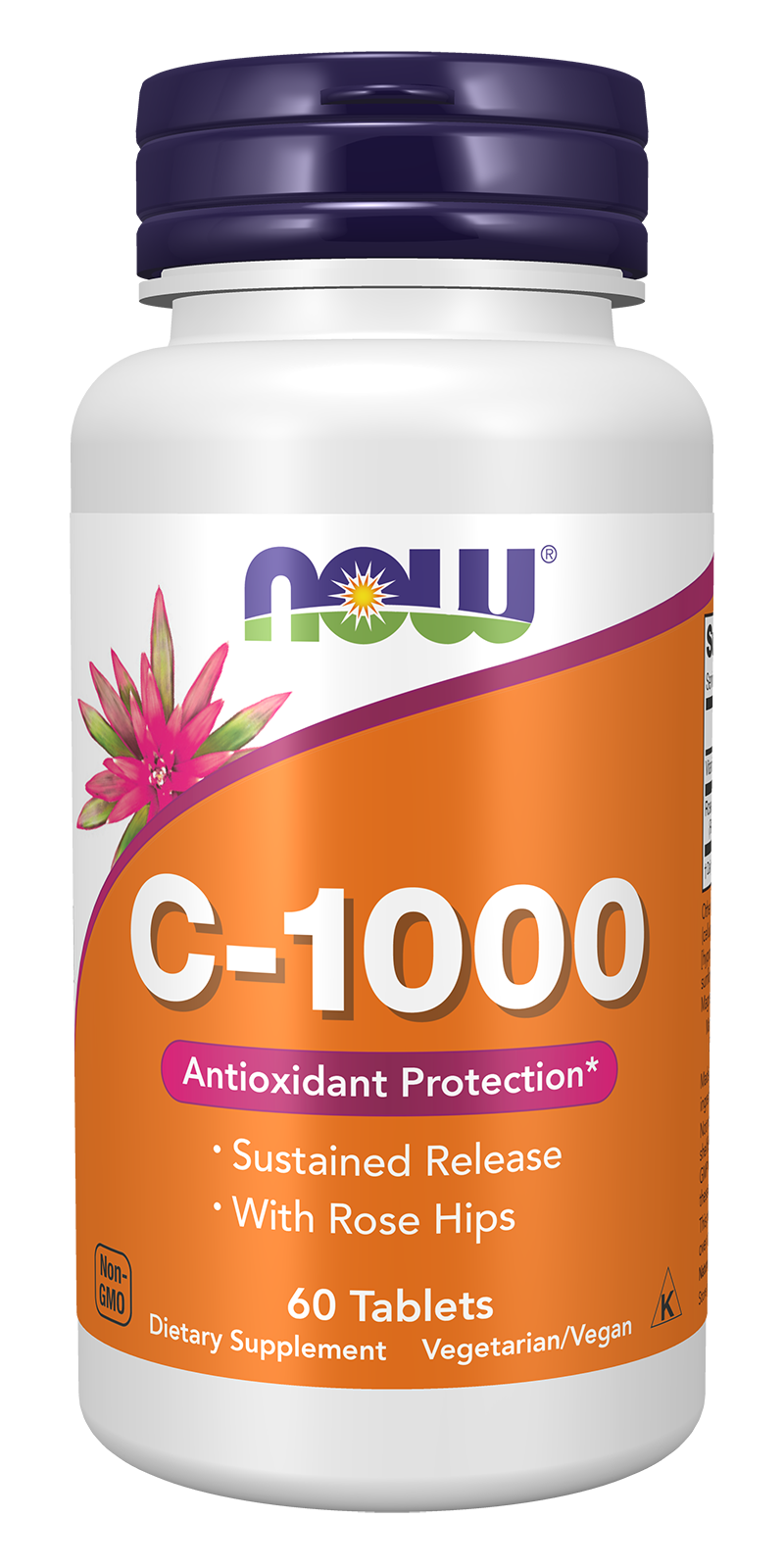 NOW Supplements, Vitamin C-1,000 with Rose Hips, Sustained Release, Antioxidant Protection*, 60 Tablets