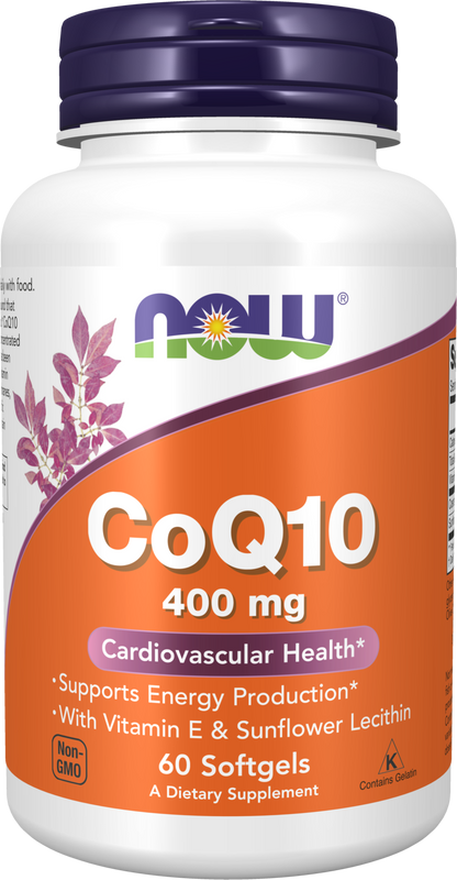 NOW Supplements, CoQ10 400 mg, Pharmaceutical Grade, 60 Softgels