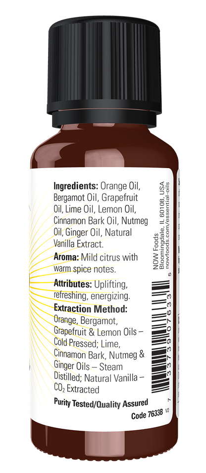 NOW Essential Oils, Smiles for Miles Uplifting Citrus Oil Blend, 1 fl. oz