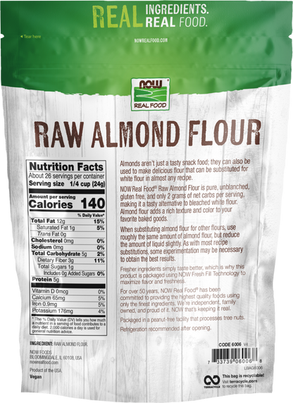 NOW Foods, Almond Flour with Essential Fatty Acids,  22 oz