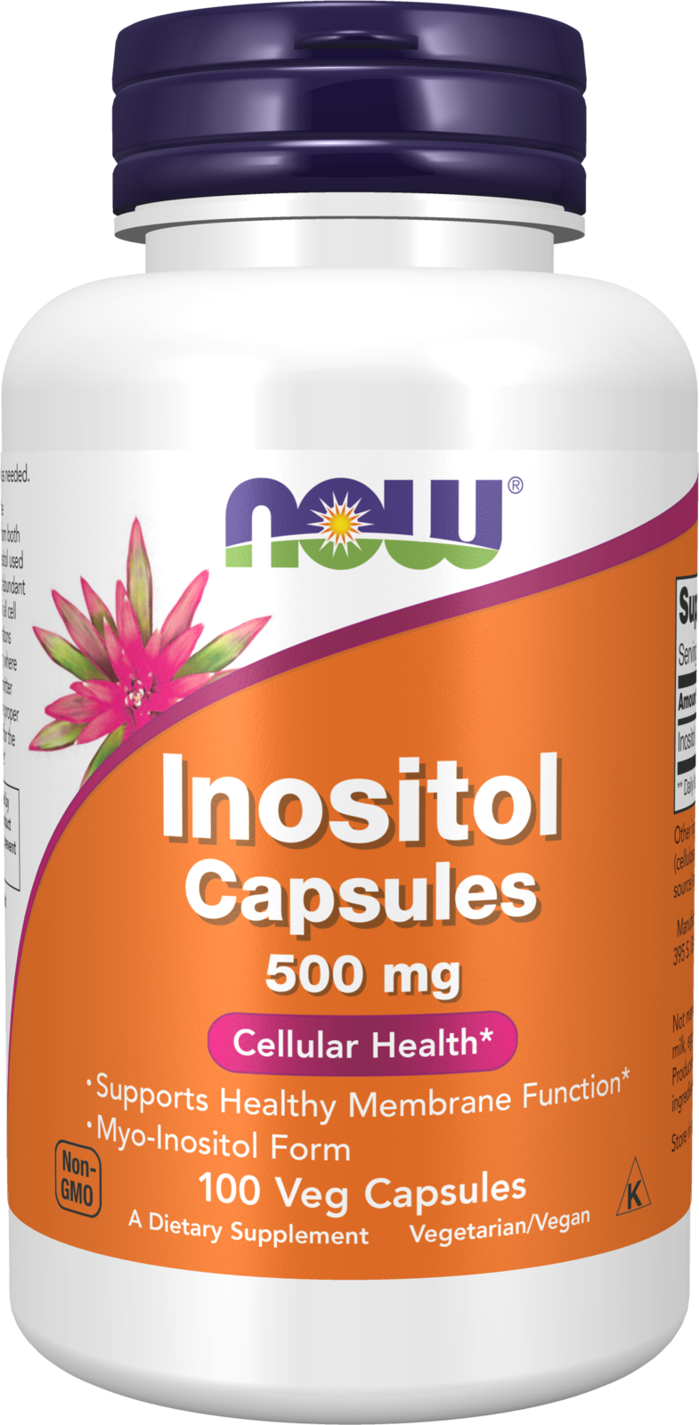 NOW Supplements, Inositol 500 mg, Cellular Health*, 100 Veg Caps