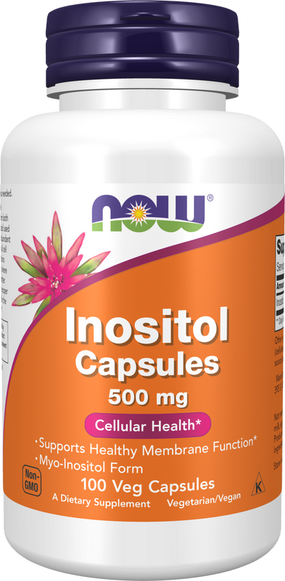 NOW Supplements, Inositol 500 mg, Cellular Health*, 100 Veg Caps