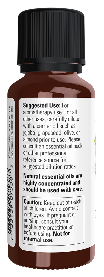 NOW Essential Oils, Clary Sage Oil, Undiluted, Steam Distilled, 1 fl. oz