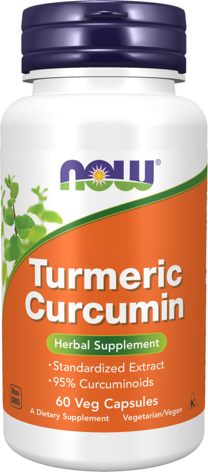 NOW Supplements, Turmeric Curcumin,  95% Curcuminoids, 60 Veg Caps
