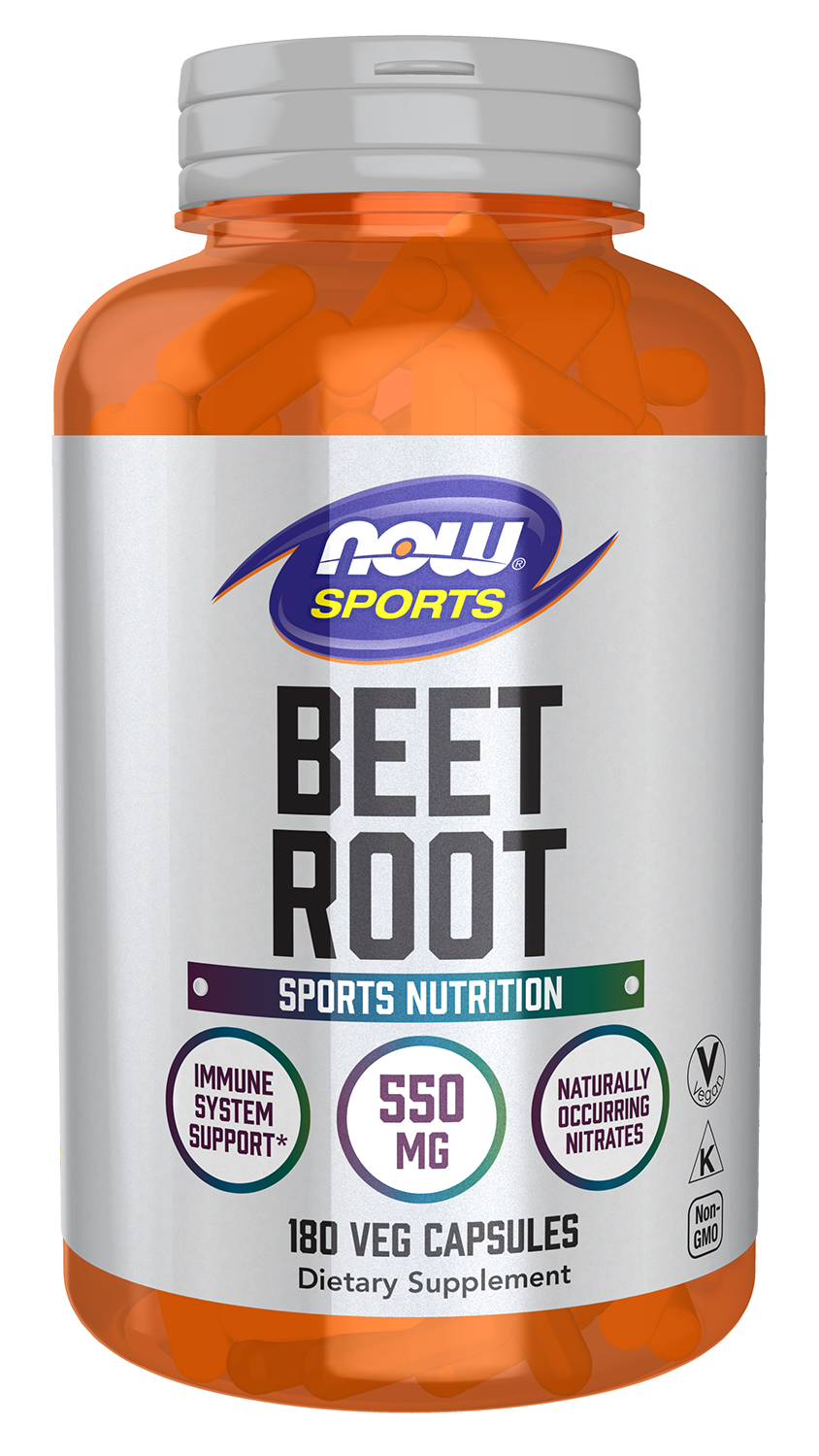 NOW Sports, Beet Root 550 mg, Naturally Occurring Nitrates, 180 Veg Caps
