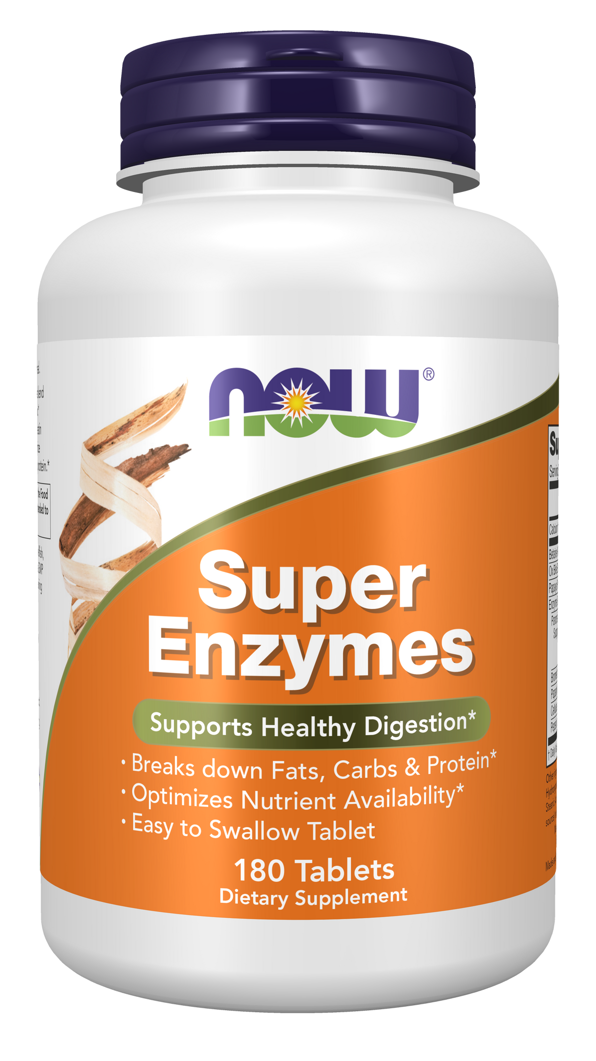NOW Supplements, Super Enzymes, Bromelain, Ox Bile, Pancreatin, 180 Tabs