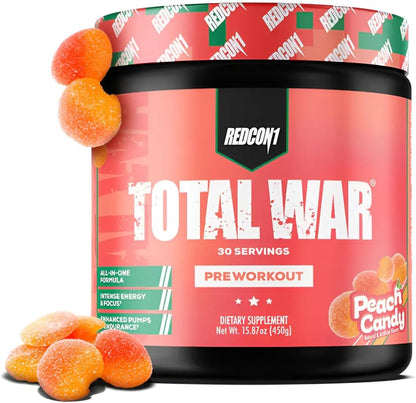 Redcon1 Total War Pre Workout - 30 Servings - Peach Candy
