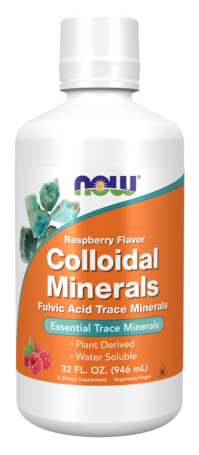 NOW Supplements, Colloidal Minerals Liquid, Raspberry, 32 fl. oz