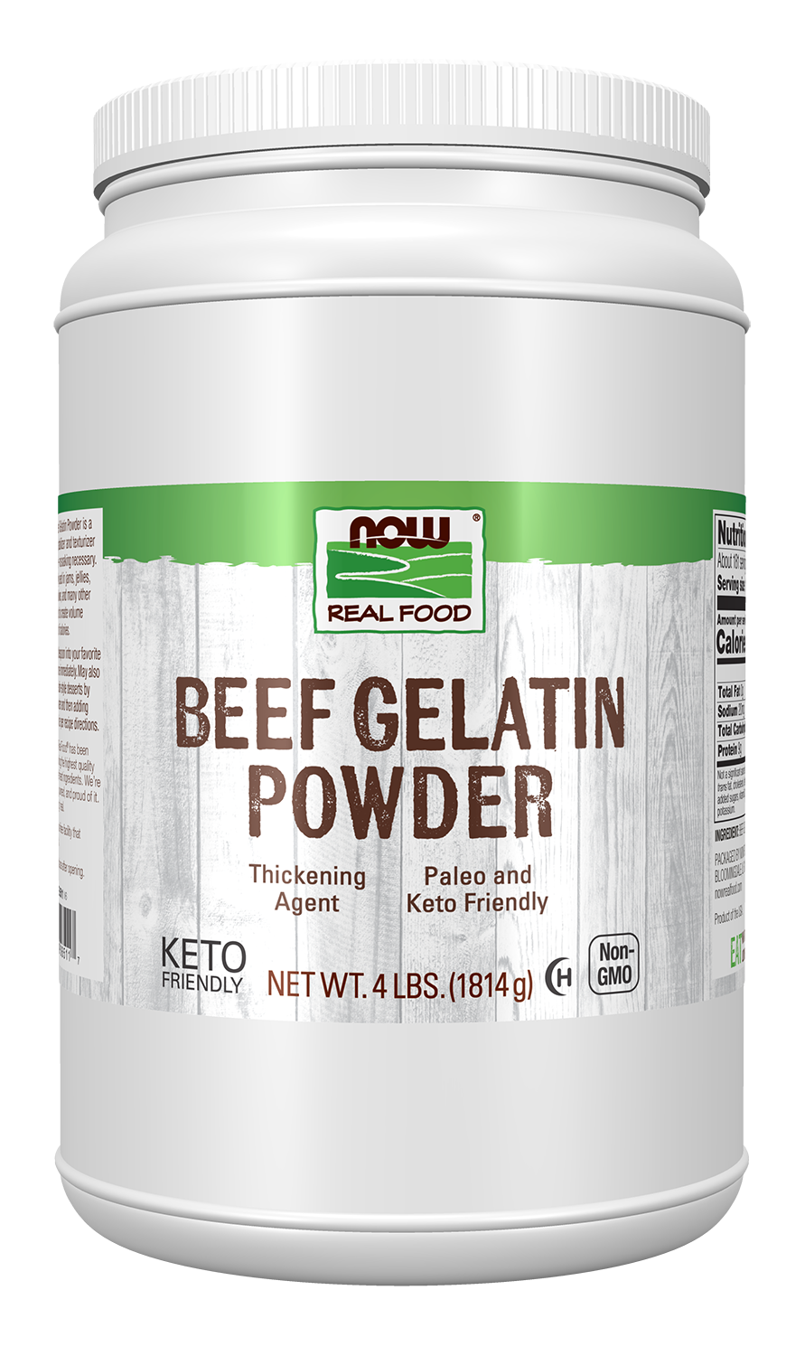 NOW Foods, Beef Gelatin Powder, Thickening Agent, 4 lb