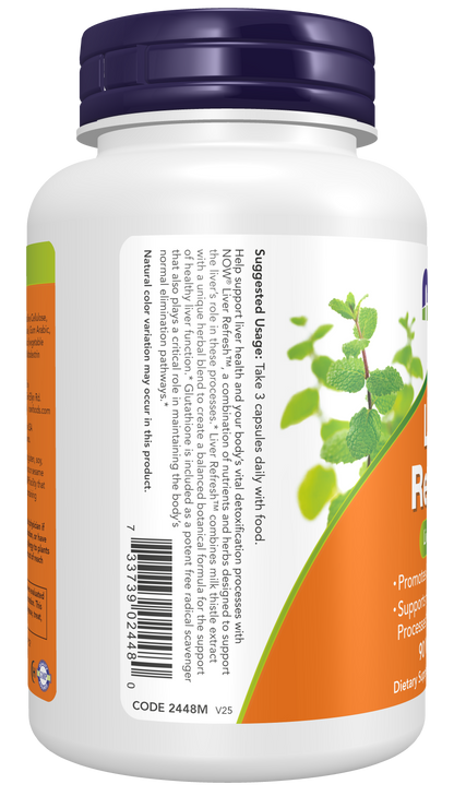 NOW Supplements, Liver Refresh™, with Milk Thistle Extract, 90 Veg Caps