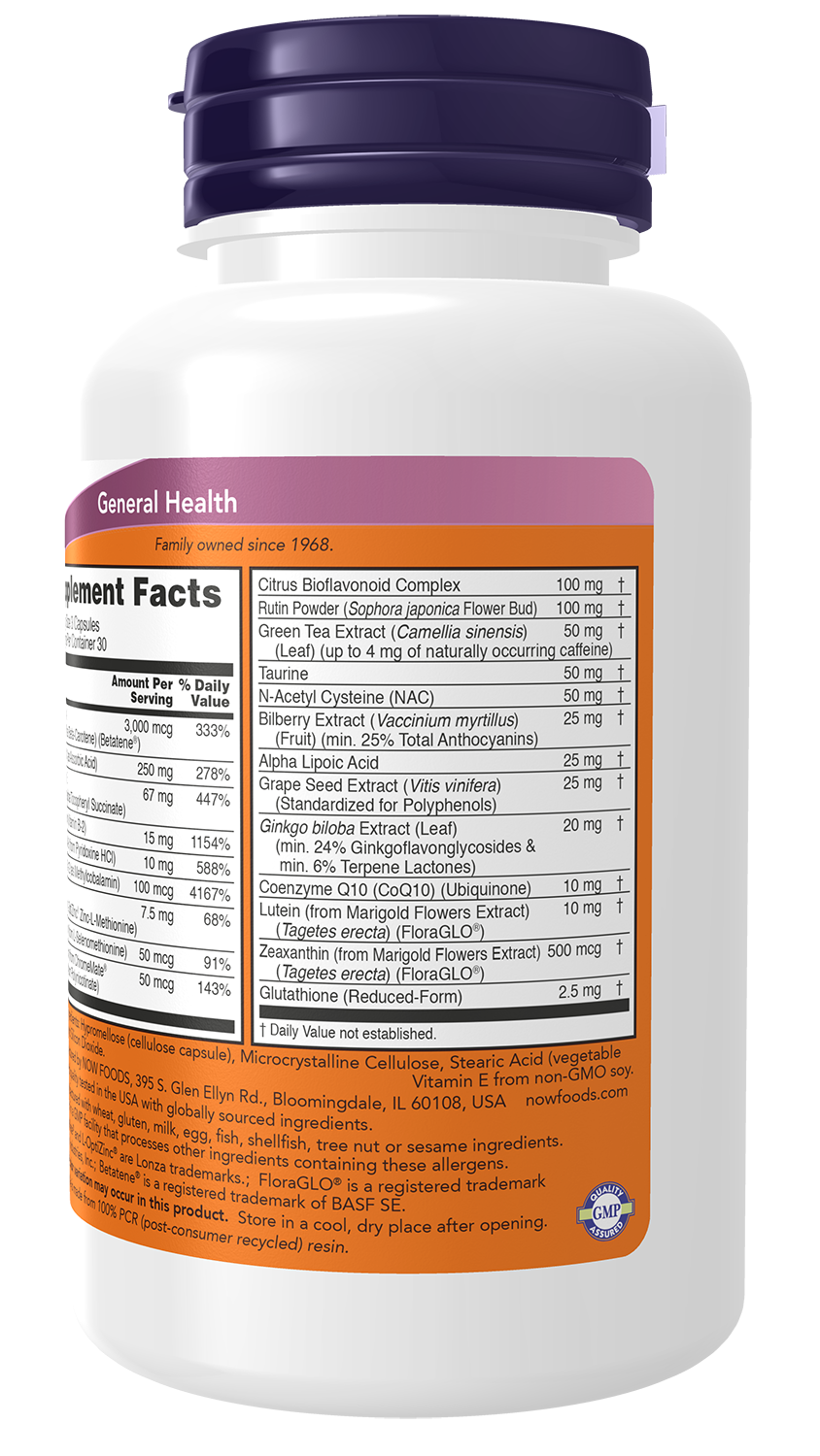 NOW Supplements, Ocu Support™with FloraGLO® Lutein, 90 Veg Caps