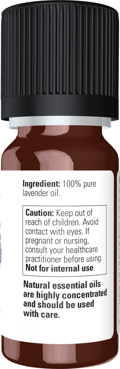 NOW Essential Oils, Lavender Oil, Steam Distilled, Undiluted, 10 mL