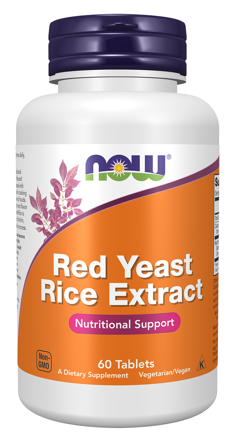 NOW Supplements, Red Yeast Rice 1,200 mg, Nutritional Support, 60 Tablets