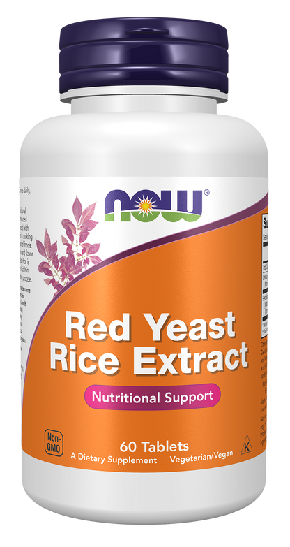 NOW Supplements, Red Yeast Rice 1,200 mg, Nutritional Support, 60 Tablets