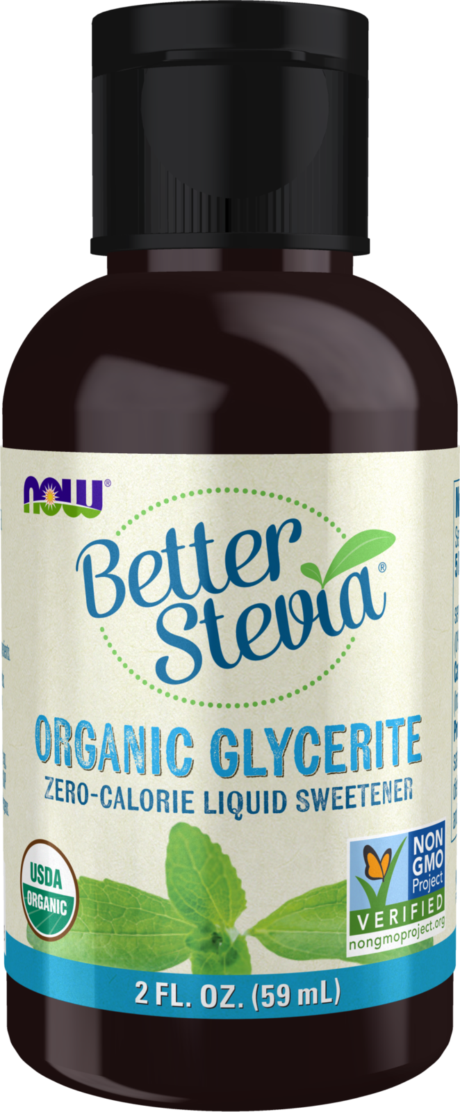 NOW BetterStevia® Organic Glycerite Zero-Cal Liquid Sweetener, 2 fl. oz.