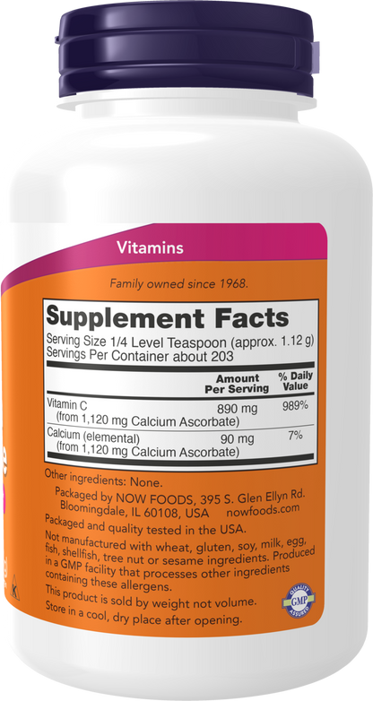 NOW Supplements, Calcium Ascorbate Powder, Antioxidant Protection*, 8 oz