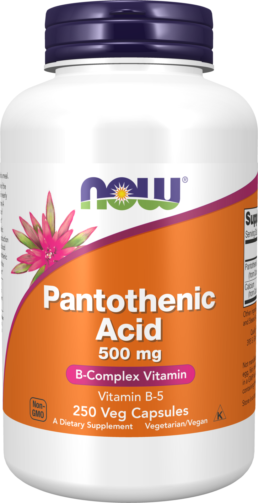 NOW Supplements, Pantothenic Acid  500 mg, B-Complex Vitamin, 250 Caps