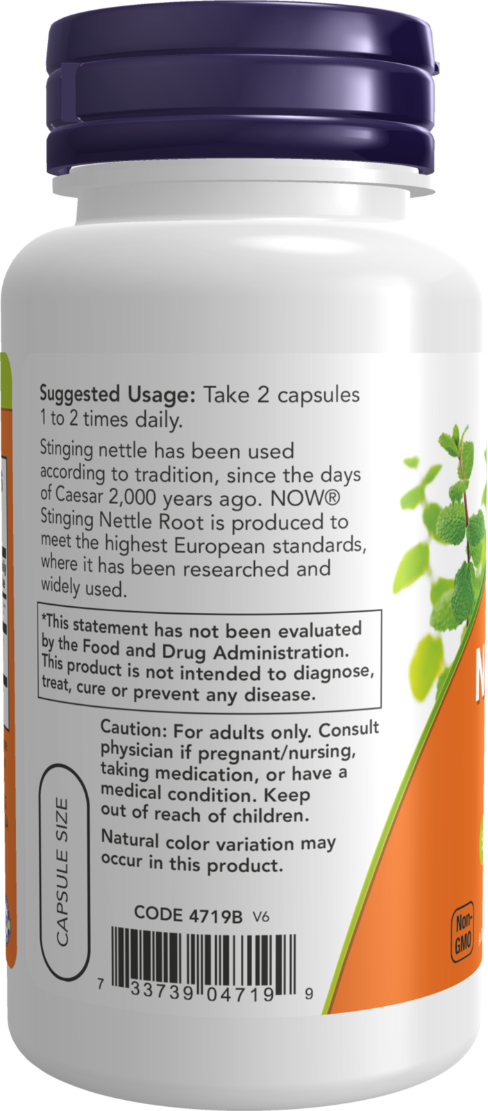 NOW Supplements, Stinging Nettle Root Extract, 90 Veg Caps