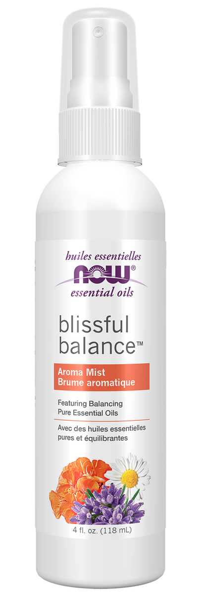 NOW Essential Oils, Blissful Balance™ Balancing Aroma Room Mist,  4 fl. oz