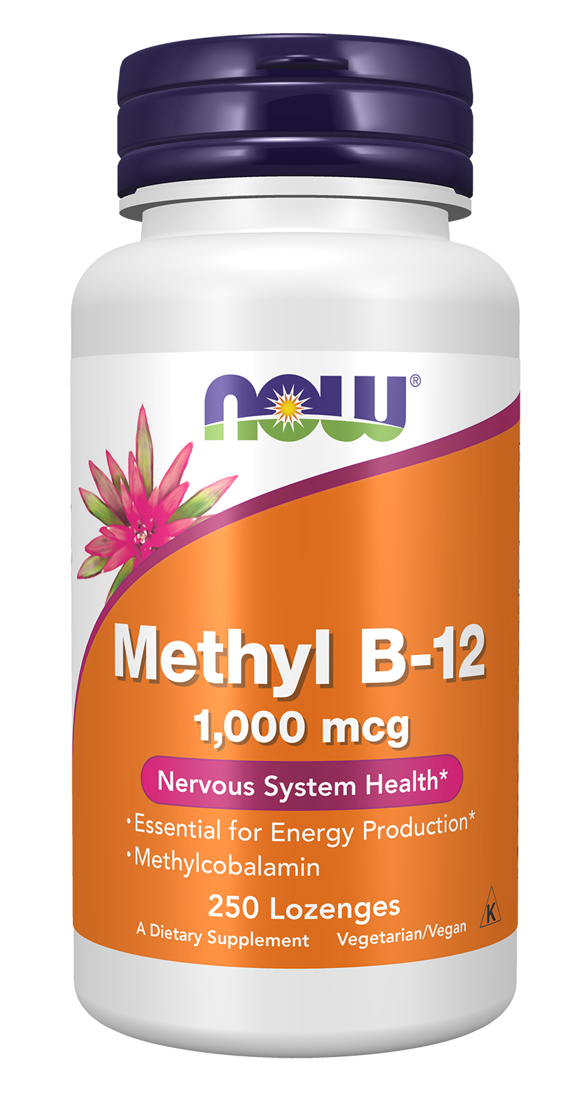 NOW Supplements, Methyl B-12 1000 mcg, Nervous System Health*, 250 Lozenges