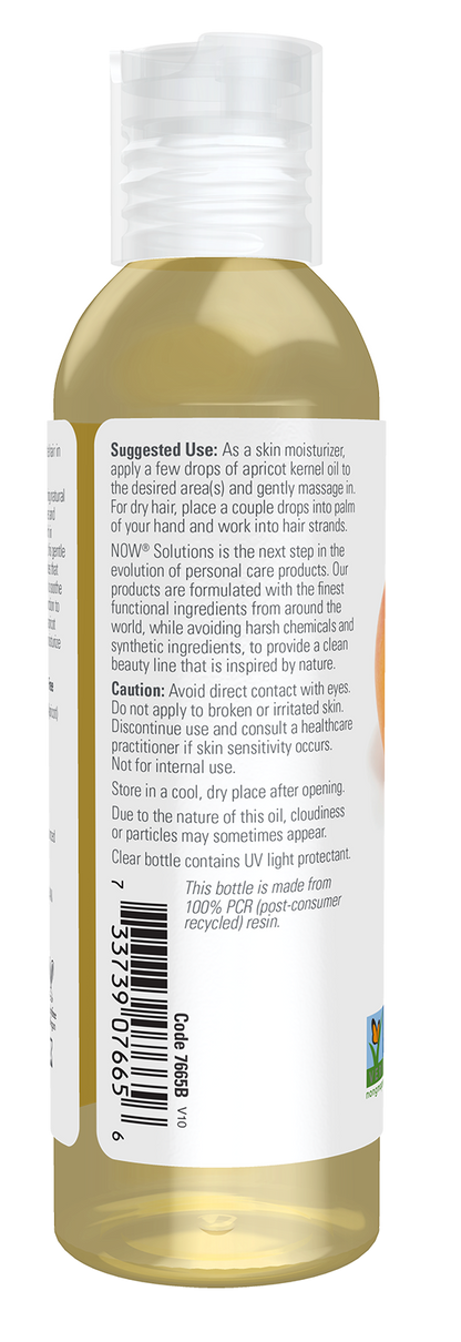 NOW Solutions, Apricot Kernel Oil, Hair Moisturizer & Skin Oil, 4 fl. oz