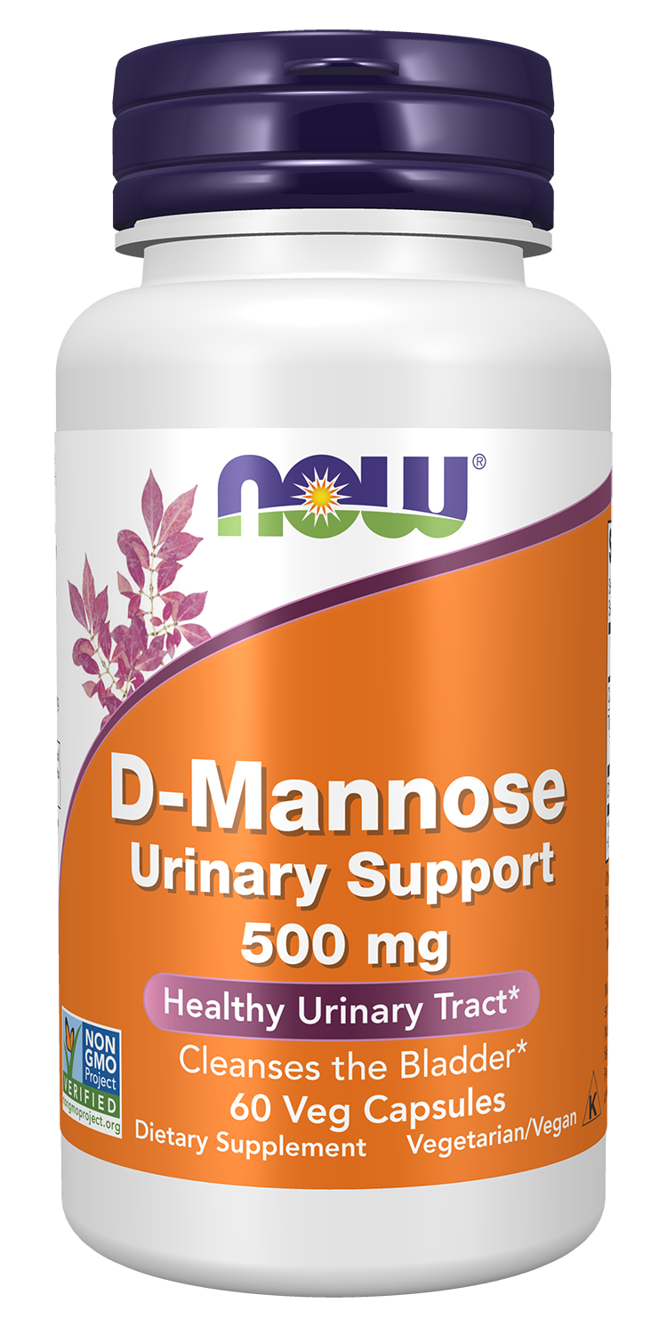 NOW Supplements, D-Mannose 500 mg, Healthy Urinary Tract*, 60 Veg Caps