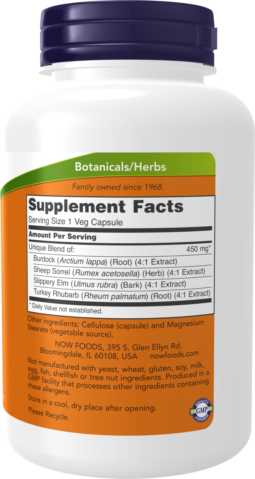 NOW Supplements, Ojibwa Herbal Extract 450 mg, Concentrated Blend of High Quality, Alcohol-fFree, 4:1 Herbal Extracts, 180 Veg Capsules