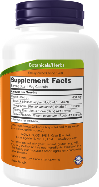 NOW Supplements, Ojibwa Herbal Extract 450 mg, Concentrated Blend of High Quality, Alcohol-fFree, 4:1 Herbal Extracts, 180 Veg Capsules