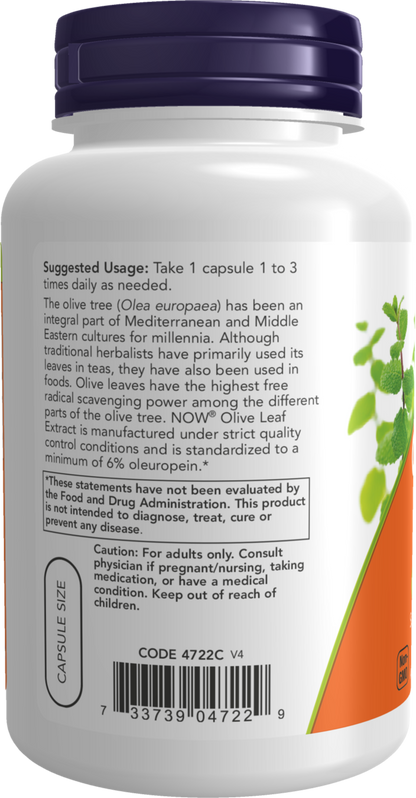 NOW Supplements, Olive Leaf Extract 500 mg, 120 Veg Caps
