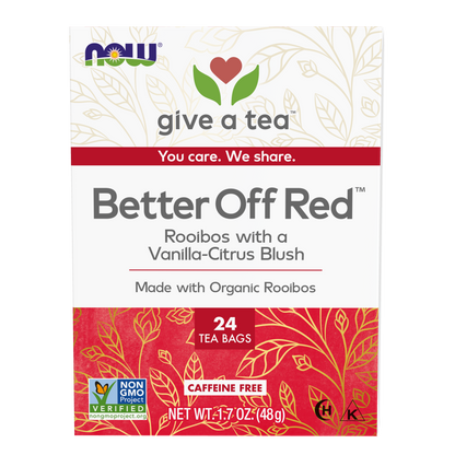 NOW Foods, Give a Tea® , Better off Red™, Rooibos Tea, 24 bags