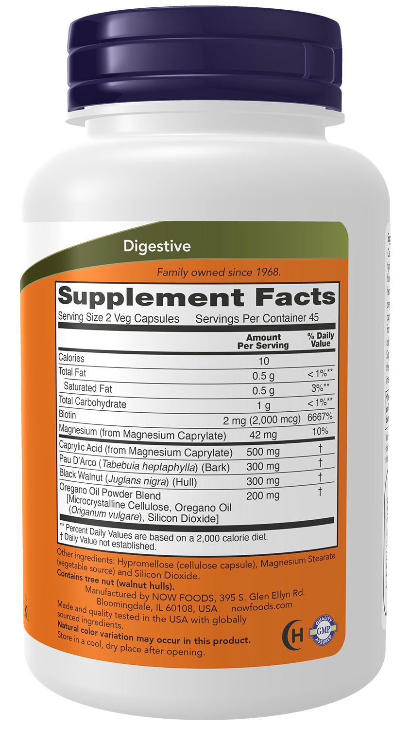 NOW Supplements, Candida Support with Pau D'Arco, Oregano Oil, 90 Veg Caps
