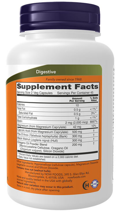 NOW Supplements, Candida Support with Pau D'Arco, Oregano Oil, 90 Veg Caps