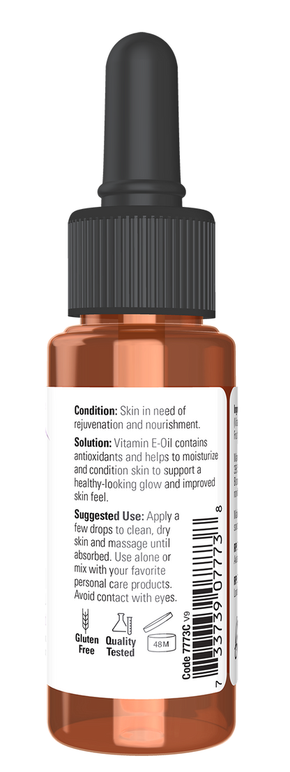 NOW Solutions, E-Oil 23,000 IU, Skin Rejuvenation & Moisturizer, 1 fl. oz