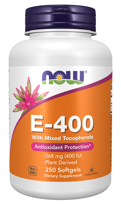 NOW Supplements, Vitamin E-400 IU Mixed Tocopherols, 250 Softgels