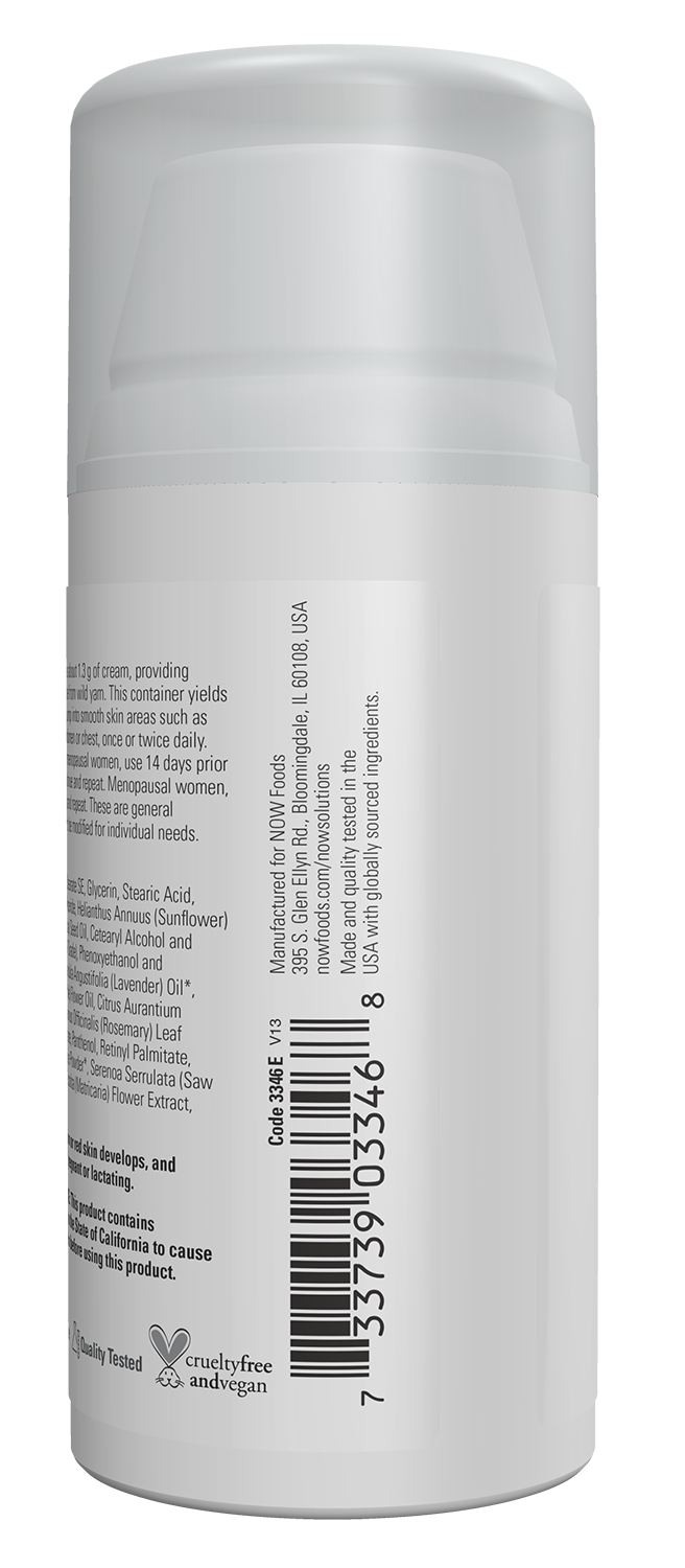 NOW Solutions, Progesterone, Skin Cream with Lavender, 3 oz