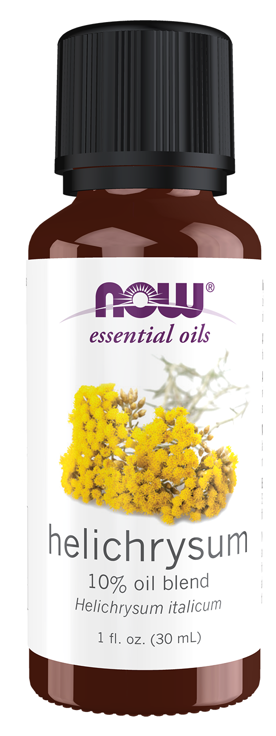 NOW Essential Oils, Helichrysum Oil Blend with Jojoba, 1 fl. oz