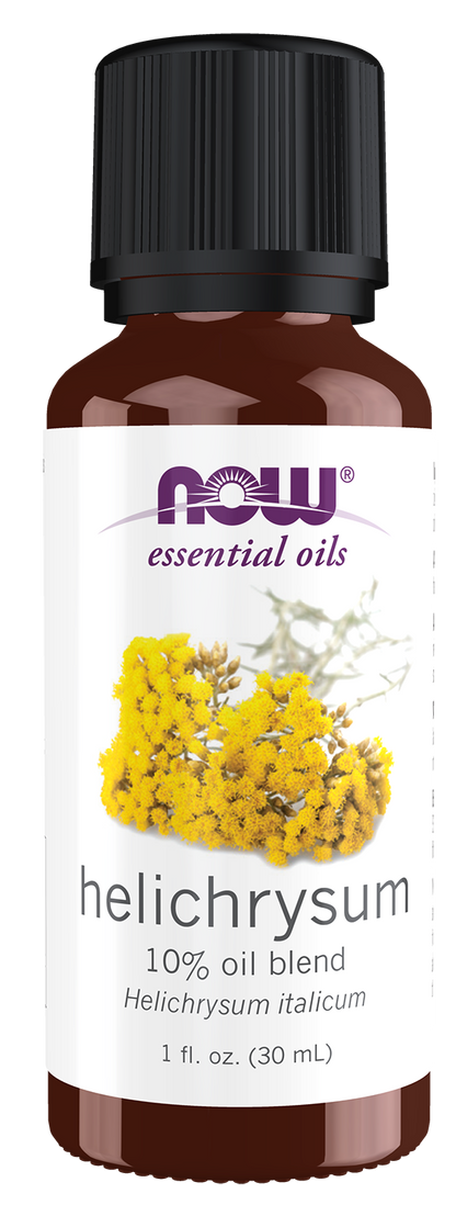 NOW Essential Oils, Helichrysum Oil Blend with Jojoba, 1 fl. oz