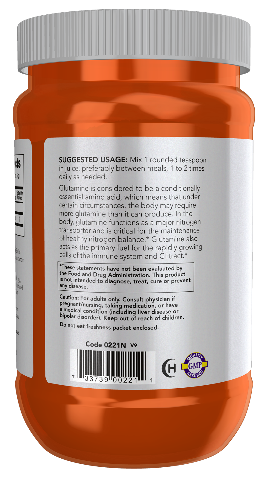 NOW Sports, L-Glutamine Powder, Amino Acid, 1 lb