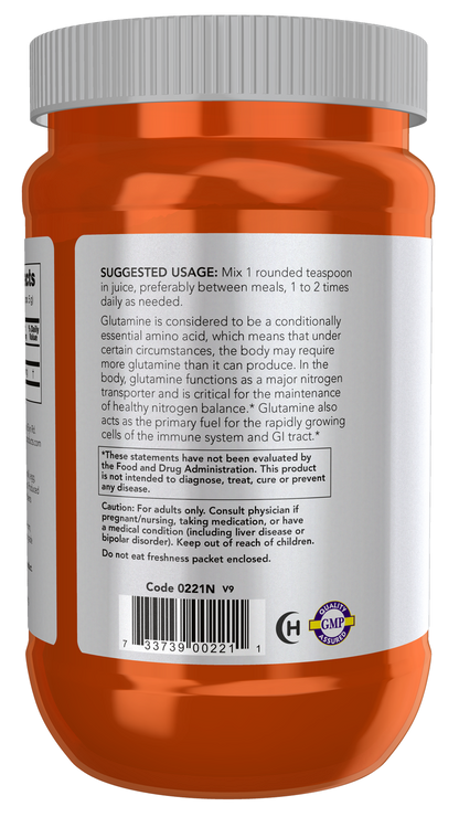 NOW Sports, L-Glutamine Powder, Amino Acid, 1 lb
