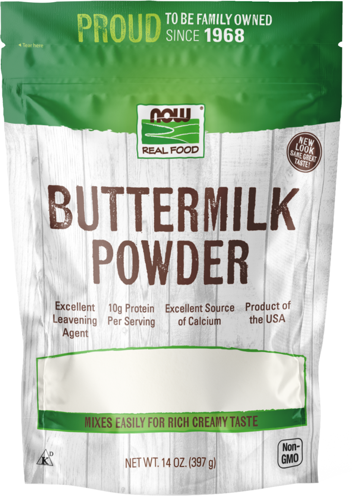NOW Foods, Buttermilk Powder, Protein & Calcium, 14 oz