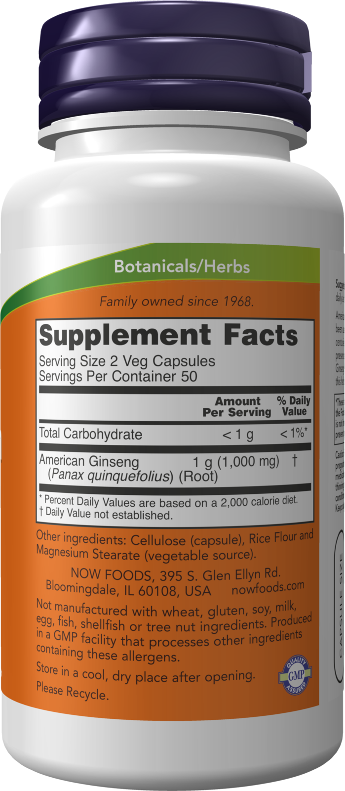 NOW Supplements, American Ginseng Extract, Adaptogenic*, 100 Veg Caps
