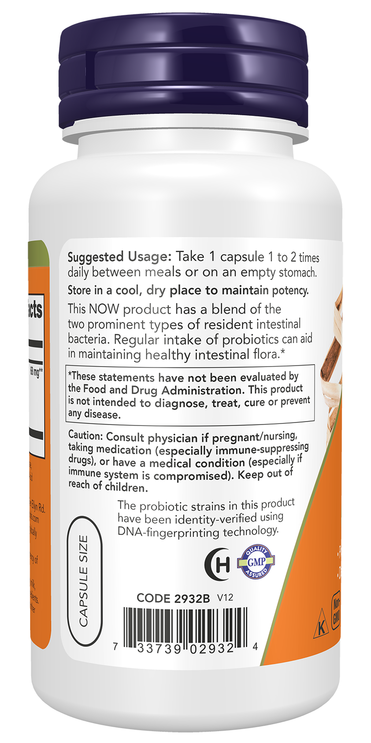 NOW Supplements, 8 Billion Acidophilus & Bifidus, Probiotic, 120 Veg Caps