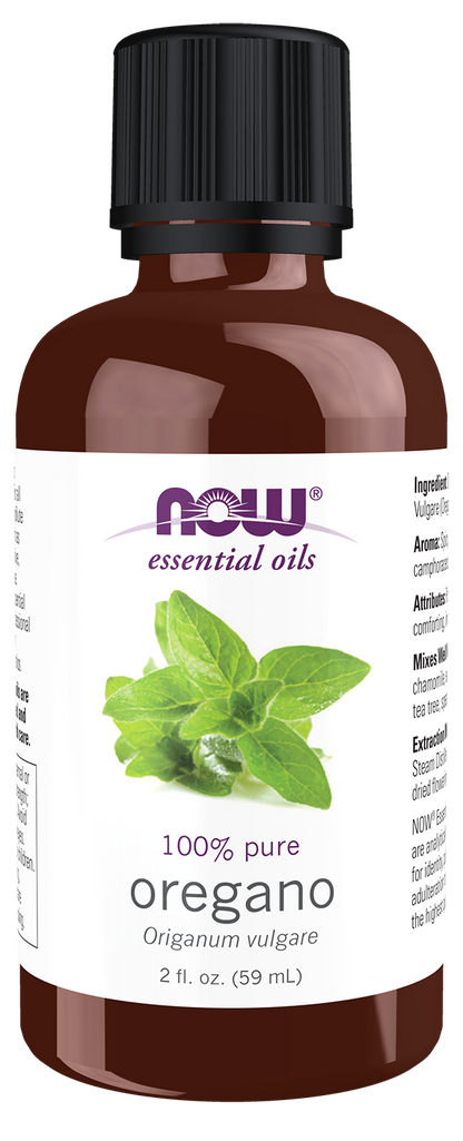 NOW Essential Oils, Oregano Oil, Steam Distilled, Undiluted, 2 fl. oz