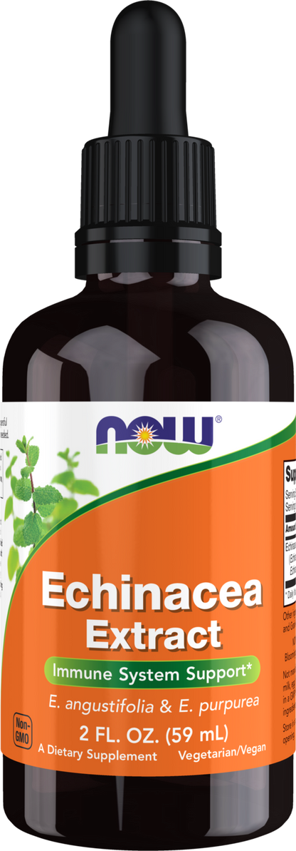 NOW Supplements, Echinacea Extract Liquid with Dropper, 2 fl. oz