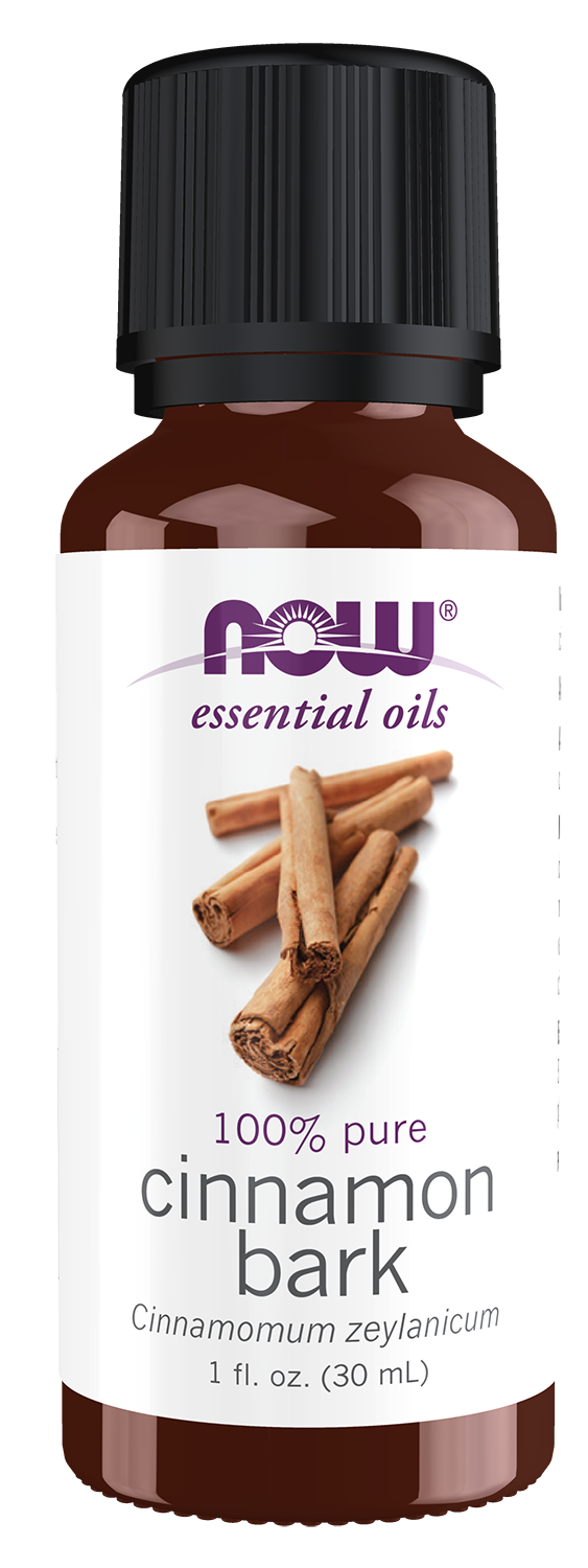NOW Essential Oils, Cinnamon Bark Oil, Undiluted, Steam Distilled, 1 fl. oz