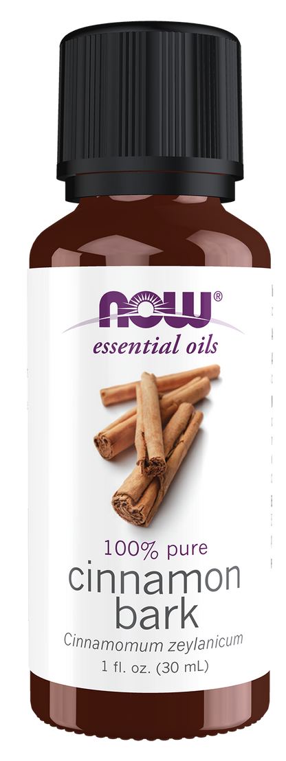 NOW Essential Oils, Cinnamon Bark Oil, Undiluted, Steam Distilled, 1 fl. oz