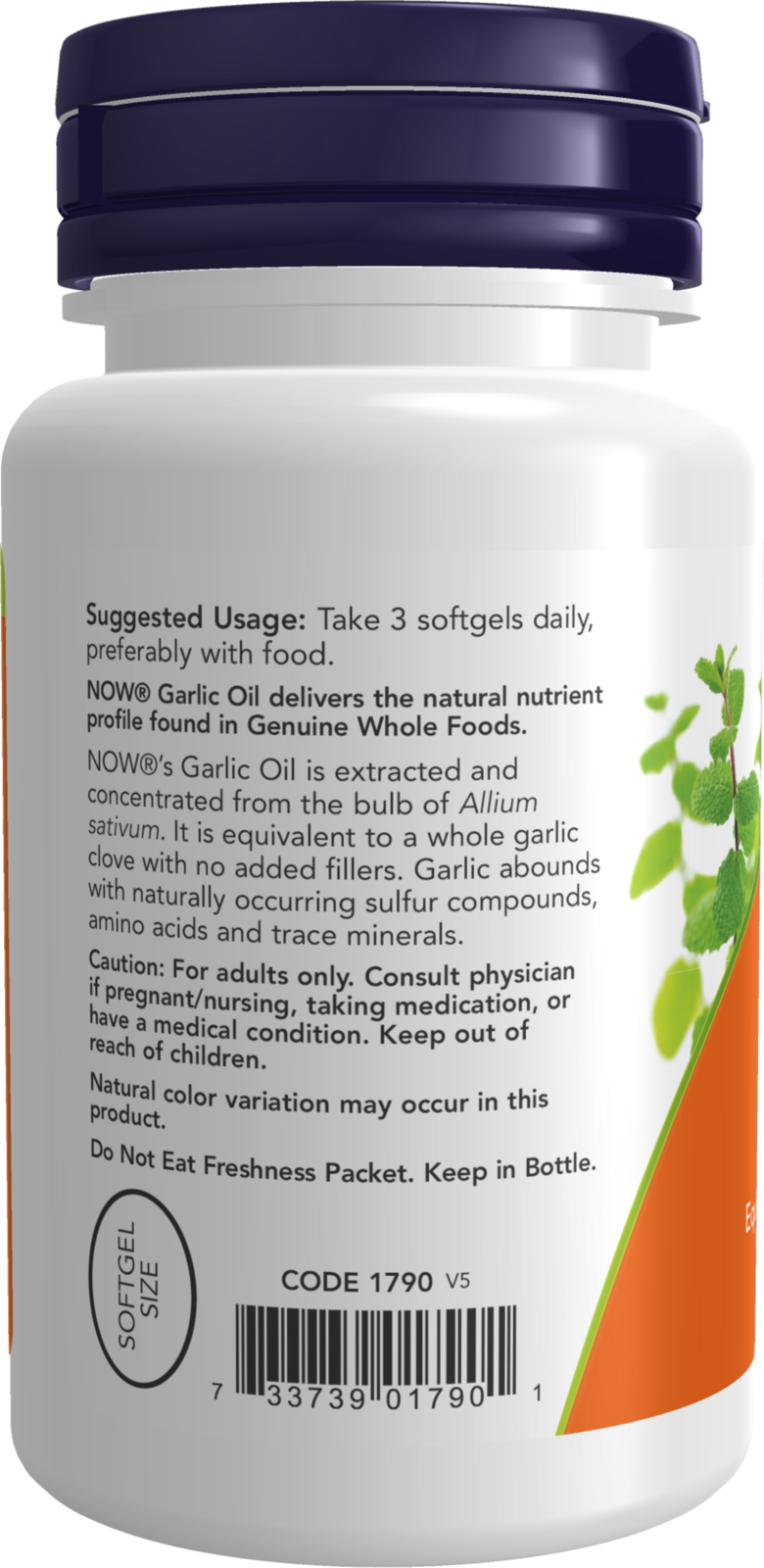 NOW Supplements, Garlic Oil Concentrate, 100 Softgels