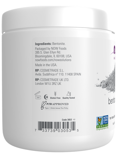 NOW Solutions, Bentonite Clay Powder, Great for Oily Problem Skin, 11 oz